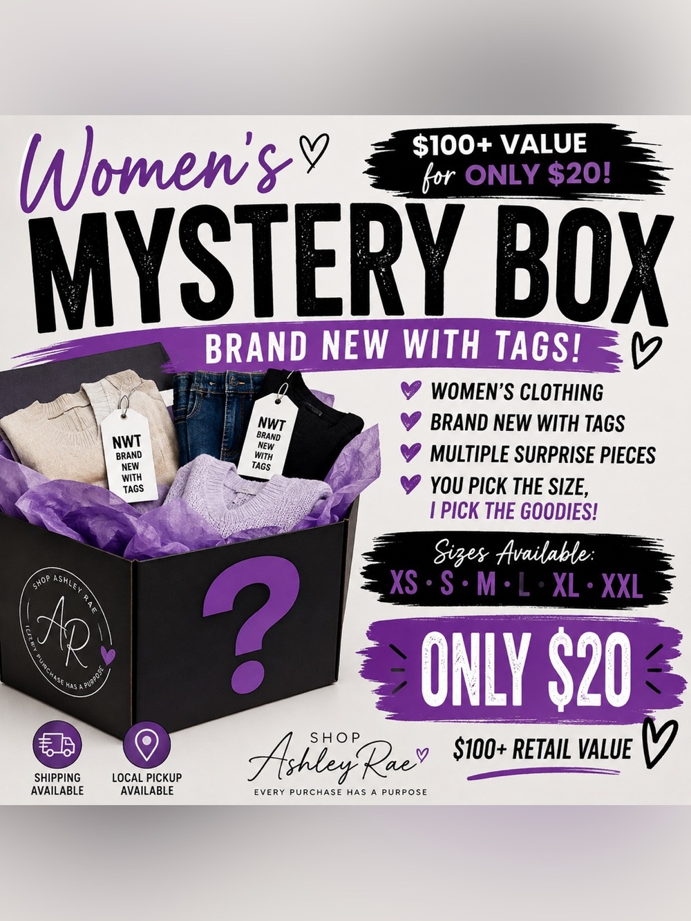 $20 WOMEN’S MYSTERY BOXES 🔥